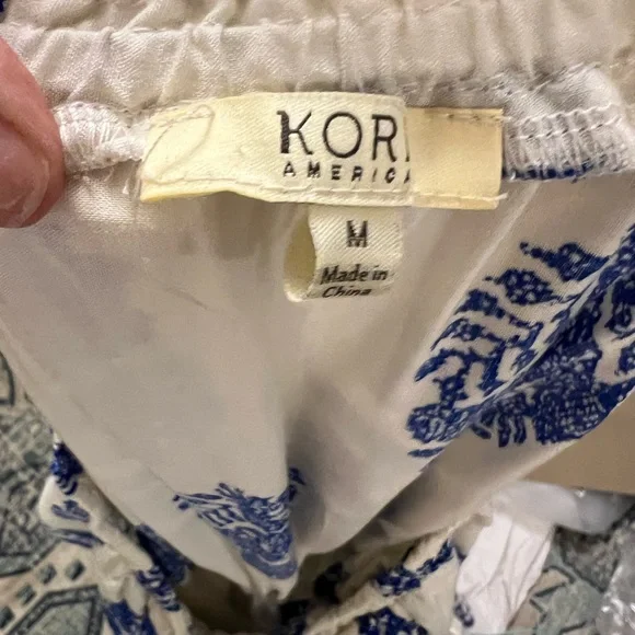 Kori America Off-Shoulder Blue and White Dress - Picture 4 of 5